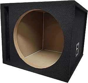 Bass Rockers 12" inch Car Single Subwoofer Ported Sub Enclosure w/Spring Terminal Black Carpet