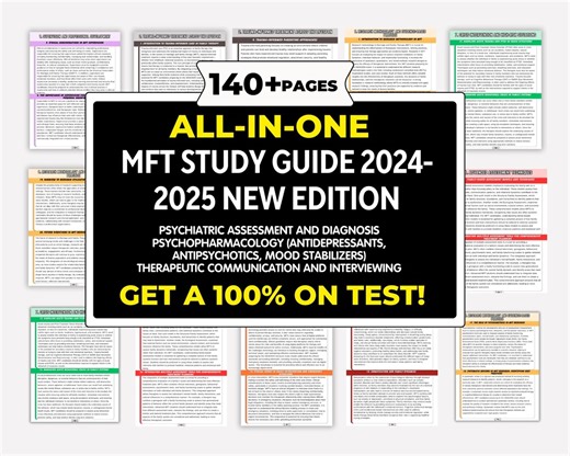 MFT Study Guide 2025-2026: Therapy Exam Prep - Etsy