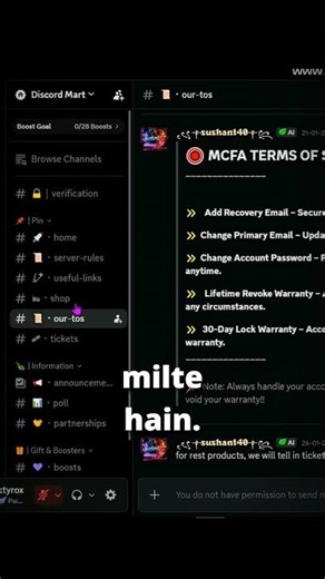 MCFA And OTT Products In very Cheap Prices in Dc server #viral #minecraft #server #discord