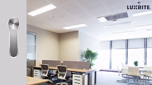 LUXRITE 2x2 FT Surface Mount LED Flat Panel Light, 3 Color Selectable 3000K - 5000K, 4000 Lumens, 0-10V Dimmable, Flush Mount Bracket Included, 120-277V, Damp Rated, UL Certified, DLC Listed