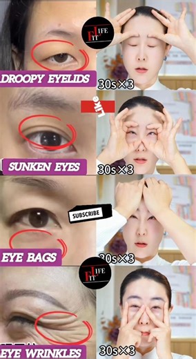 A Collection Of Eye Exercises To Tighten Muscles & Improve Facial Shape 😱 #yoga #eye #eyes #shorts