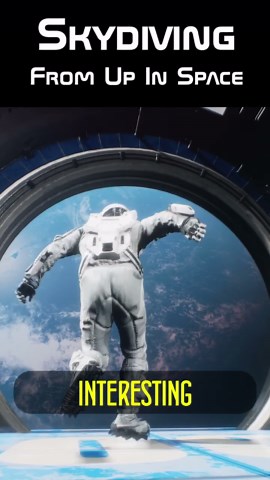 Skydiving From Up In Space