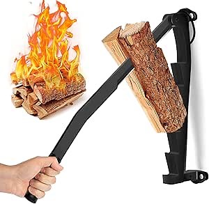 Wall Mounted Kindling Splitter Firewood Kindling Splitter - Portable Manual Fire Wood Kindling Splitter Firewood Cutter Heavy Duty Log Splitter Wood Splitter (Wall Mounted Kindling Splitte 2)