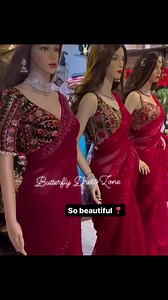 24K views · 193 reactions | Valentine Collection Red Saree❣️ #viralreelsfb #sarees #reelsfb #valentinespecial #redsaree | Butterfly Dress Zone-"New" | Facebook