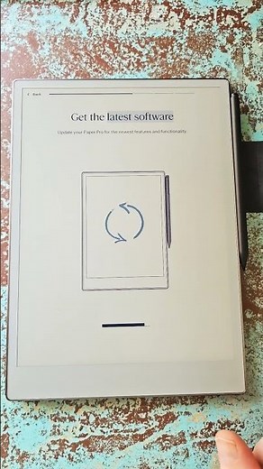 Updating the software on the remarkable paper pro...