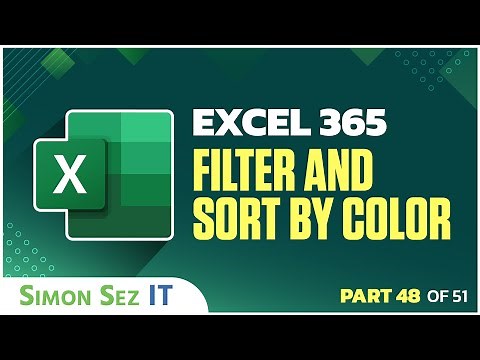 Excel 365 for Beginners: Filter and Sort by Color (48 of 51)