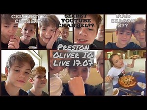 Preston Oliver and his costars q&a at a restaurant|Ig live 07.17(celeb crush+secret youtube channel)