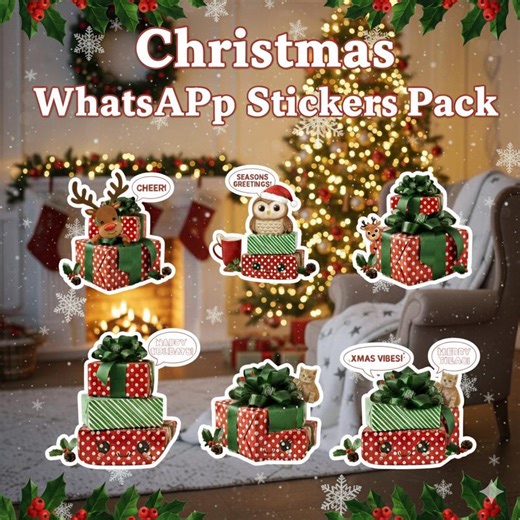 Christmas Animated Whatsapp Stickers Pack | Cute Holiday Gift Boxes, Cat & Festive Decorations | Xmas Holiday GIF Stickers - Etsy Australia