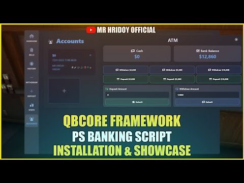 [QBCore / ESX] PS Banking Script | Fivem Free Script | Installation & Showcase 2024