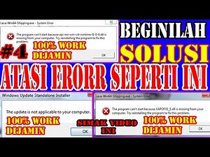 Cara Mengatasi The Update is Not applicable to Your Computer || ERROR api-ms-win-crt-runtime