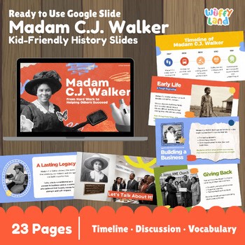 Madam C.J. Walker Biography Google Slides | Black History & Women's History