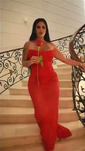 Aleja Chavez in Red Gown #shorts