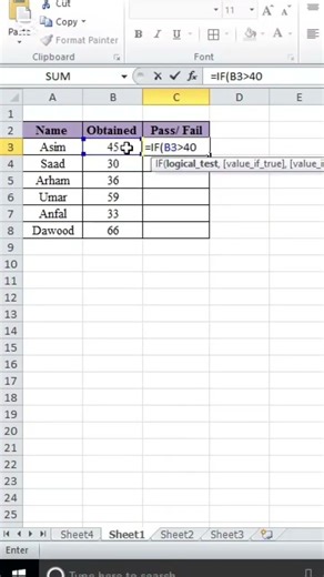 ⚡Mastering the IF Function: The Foundation of Excel Automation​#excel #exceltips #iffunction #shorts