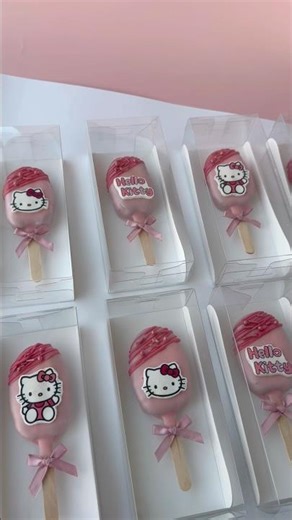 Hello kitty cake popsicle