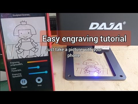 Engraving made easy using your phone | Daja dj6 mini engraving machine