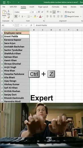 Instantly delete numbers before names in excel! 🤯 #exceltips #spreadsheets #office