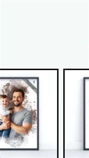 Custom Portrait Of Father And Child For A Gift