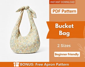Tie Bag Sewing Pattern | Bucket Bag Sewing Pattern | Shoulder Bag Pattern | Women Bag Pattern | Beginner Bag Pattern | Crossbody Bag - Etsy