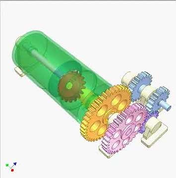 Converting Rotation to Rotary and Linear reciprocating motion 2