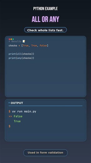 Python all() vs any() Explained: Logic Made Easy 🐍 #python #learnpython #coding #shorts #codingbat