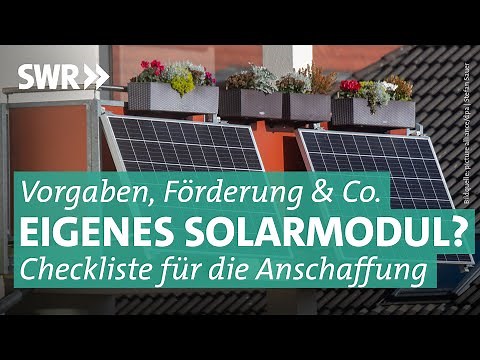 Balkonkraftwerk: Die besten Photovoltaik-Anlagen für die Mietwohnung | Preiswert, nützlich, gut? SWR