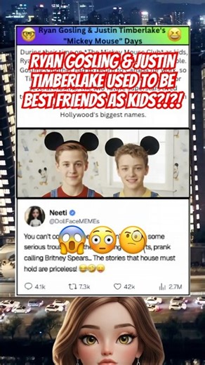 Wait, Ryan Gosling & Justin Timberlake Were Basically BROTHERS?! 🤯 #memes #viral #celebrity