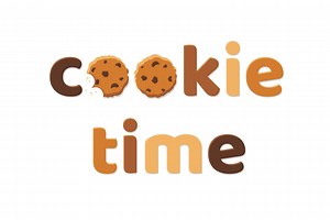 Download Cookie time. Homemade chocolate oatmeal chip cookies icon. Sticker for social media content. Vector flat illustration isolated design. Cartoon style poster, t shirt print, post card, video blog cover for free