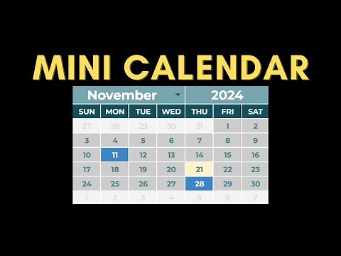 📅 How to Create a Dynamic Mini Calendar in Google Sheets