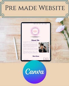Feminine Hair Salon Website Canva Template | Editable & Modern - Etsy