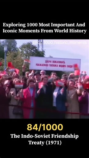 World History | 1000 Moments on Instagram: "The move that checkmated the West in 1971. ♟️🇮🇳 In the history of warfare and diplomacy, few moves have been as calculated and decisive as the Indo-Soviet Friendship Treaty. Here is the story behind this footage: The Crisis: By 1971, war was inevitable. Pakistan was cracking down on East Pakistan (now Bangladesh), and refugees were pouring into India. But India wasn’t just facing Pakistan—it was facing a global alliance. The USA (under Nixon) and Chi