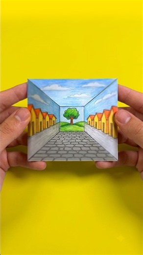 I Made a 3D OPTICAL ILLUSION Drawing! (pyramid)