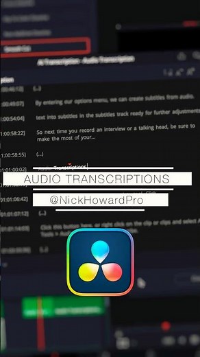 Build a Radio Edit in Seconds: DaVinci Resolve's AI Audio Transcriptions.