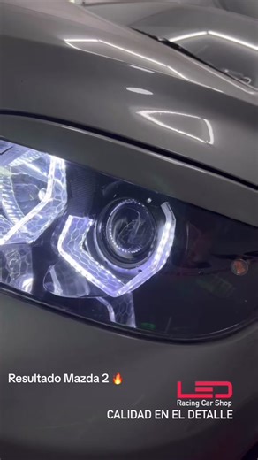 Customized Mazda 3 Headlights: LED Laser Projectors & Angel Eyes