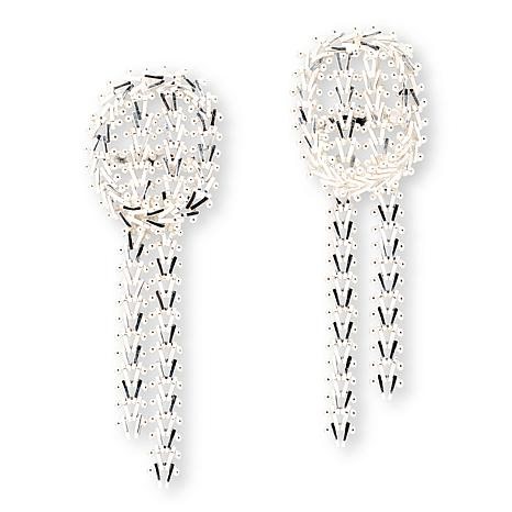 Imperial Silver Diamond-Cut Wheat Chain Fringe Earrings | HSN