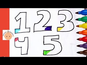 How To Draw Number 1 To 5|Easy Drawing For Kids|#stepbystepdrawing #drawing