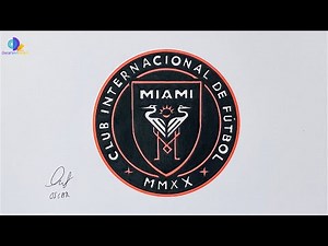 FOOTBALL #104 : Drawing Logo of Inter Miami CF - Club Leo Messi