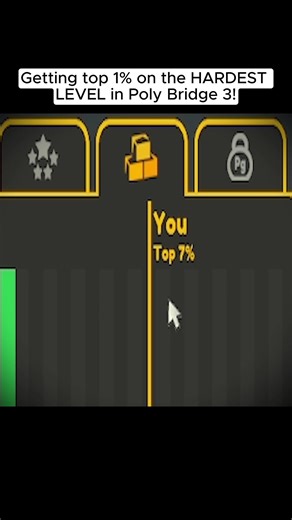 Getting top 1% on the HARDEST LEVEL in Poly Bridge 3!