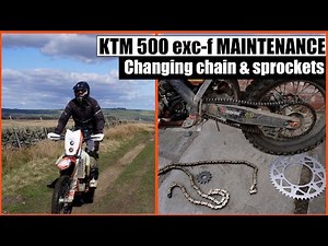 KTM 500 exc-f Maintenance. changing chain and sprockets DID. MattVentures