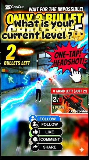 Only 2 Bullets Challenge! 😱 Unbelievable Headshot in Free Fire 🎯 #shorts #Freefire #Subham FF