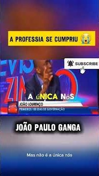 𝐌𝐏𝐋𝐀: A profecia de João Paulo Ganga se cumpriu #angola #viral #Noticias