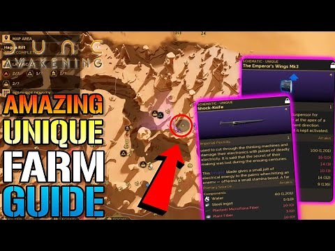 Dune: Awakening AMAZING Unique Farm Guide! How To Get The "Shock Knife", Emperor's Wings MK3 & More!
