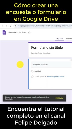CREAR ENCUESTAS en Google Forms o con Google Drive #shorts #encuesta #googleformstutorial