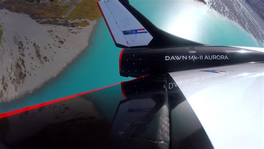 Highlights of Dawn Aerospace's suborbital space plane's first rocket powered flight