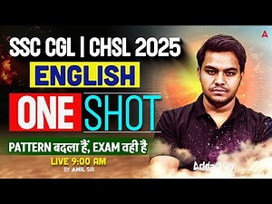 SSC CGL/CHSL 2025 English One Shot | English Topic Wise One Shot For SSC CGL/CHSL | By Anil Sir