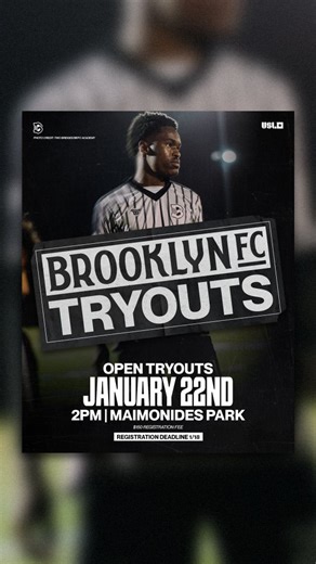 Brooklyn Football Club Men on Instagram: "Brooklyn FC Men is hosting open tryouts on Thursday, January 22, 2026 at 2 p.m. ET at Maimonides Park. Tryouts are open to players ages 17 and older. The registration fee is $150 per participant, and registration will close on Sunday, January 18 at 5 p.m. ET. Interested players can register to participate via the link in bio! Completing the form and paying does get you a slot at the tryout, but does not guarantee further evaluation or a roster spot. Part