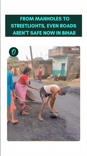 From Manholes to Streetlights, Even Roads Aren’t Safe now in Bihar.. #roadstolen #bihar #oneindia