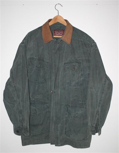 Vintage 90s Marlboro Classics Distressed Canvas Field Jacket Leather Collar Men's XL - Etsy