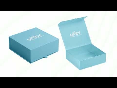 Arctic Blue Color Magnetic Luxury Gift Boxes