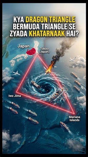 This Triangle Eats Ships Alive 😨Dragon Triangle #oceanmystery #facts #bermudatriangle