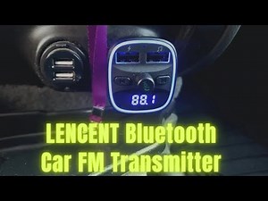 LENCENT Bluetooth Car FM Transmitter | Wireless Radio Adapter Car Kit MP3 Player Support